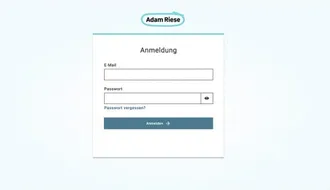 Screenshot des Adam Riese Kundenportals