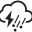 Icon einer Gewitterwolke mit Regen